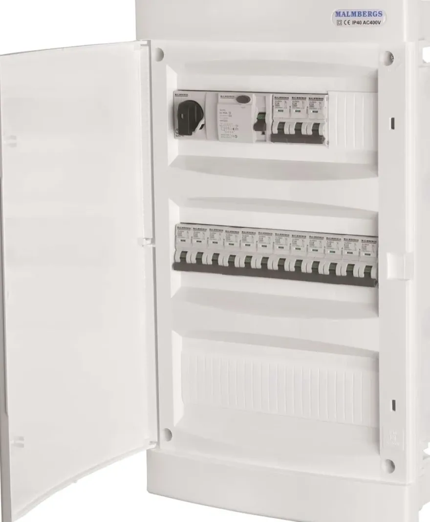 Malmbergs Förmonterad Normcentral Plast 3x12 mod Infälld