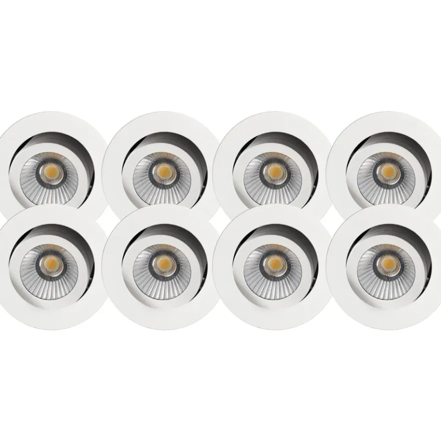 Namron Alfa Reflektor LED Downlight 10W 8-pack