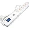 Namron Grenuttag Jordat 6-vägs 2 USB + brytare