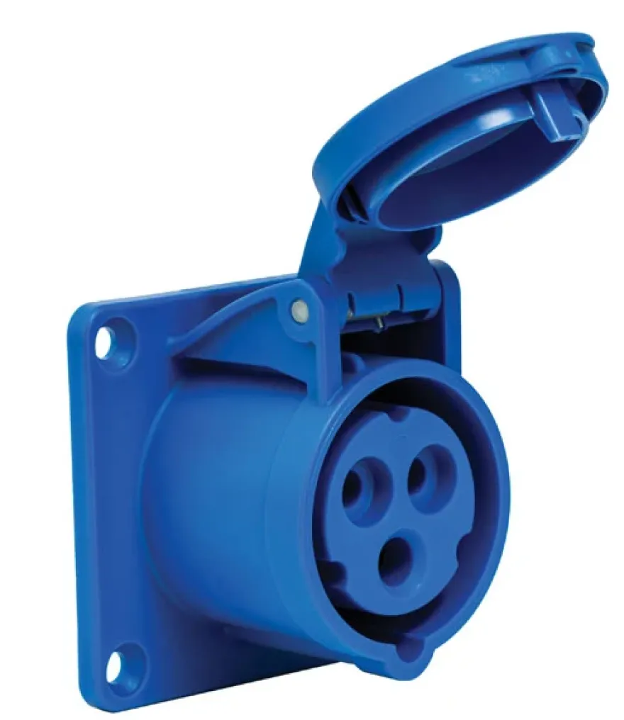 Paneluttag CEE 216-6 16A 1-fas IP44