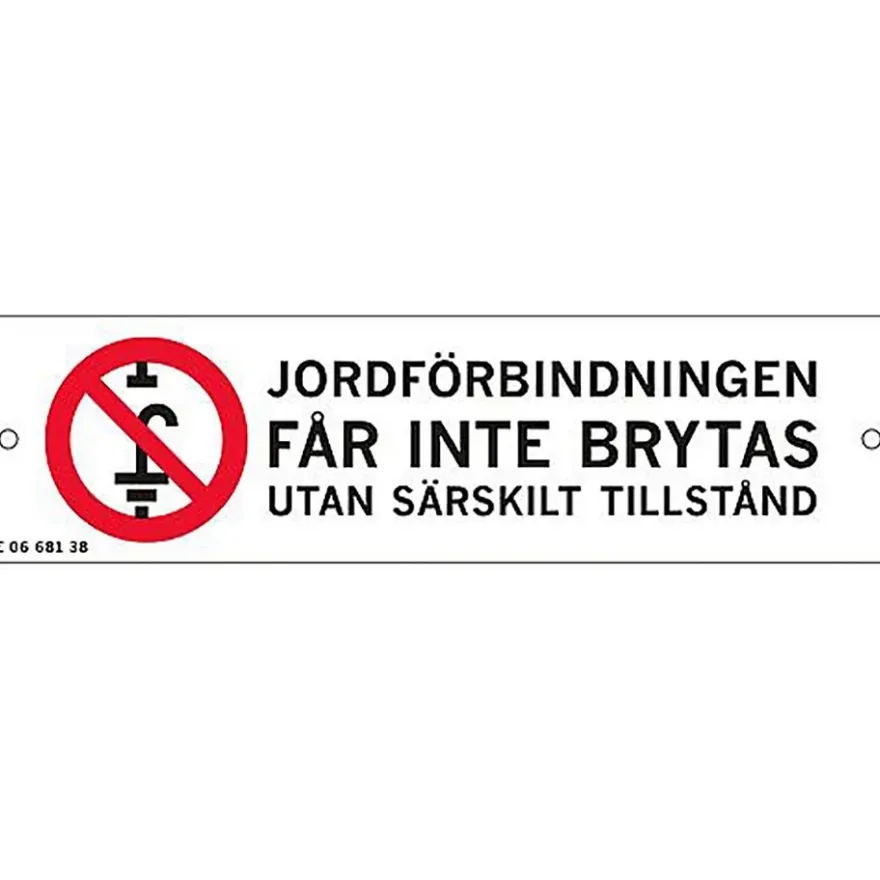 Skylt jordförbindning