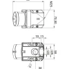 Väggintag CEE 416-6 16A 3-fas IP44