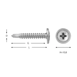 VSB Montageskruv Stål 2 mm FZB