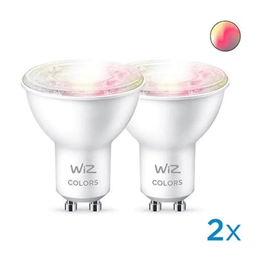 WiZ Smart LED GU10 Glas 4,7W RGB 2-pack